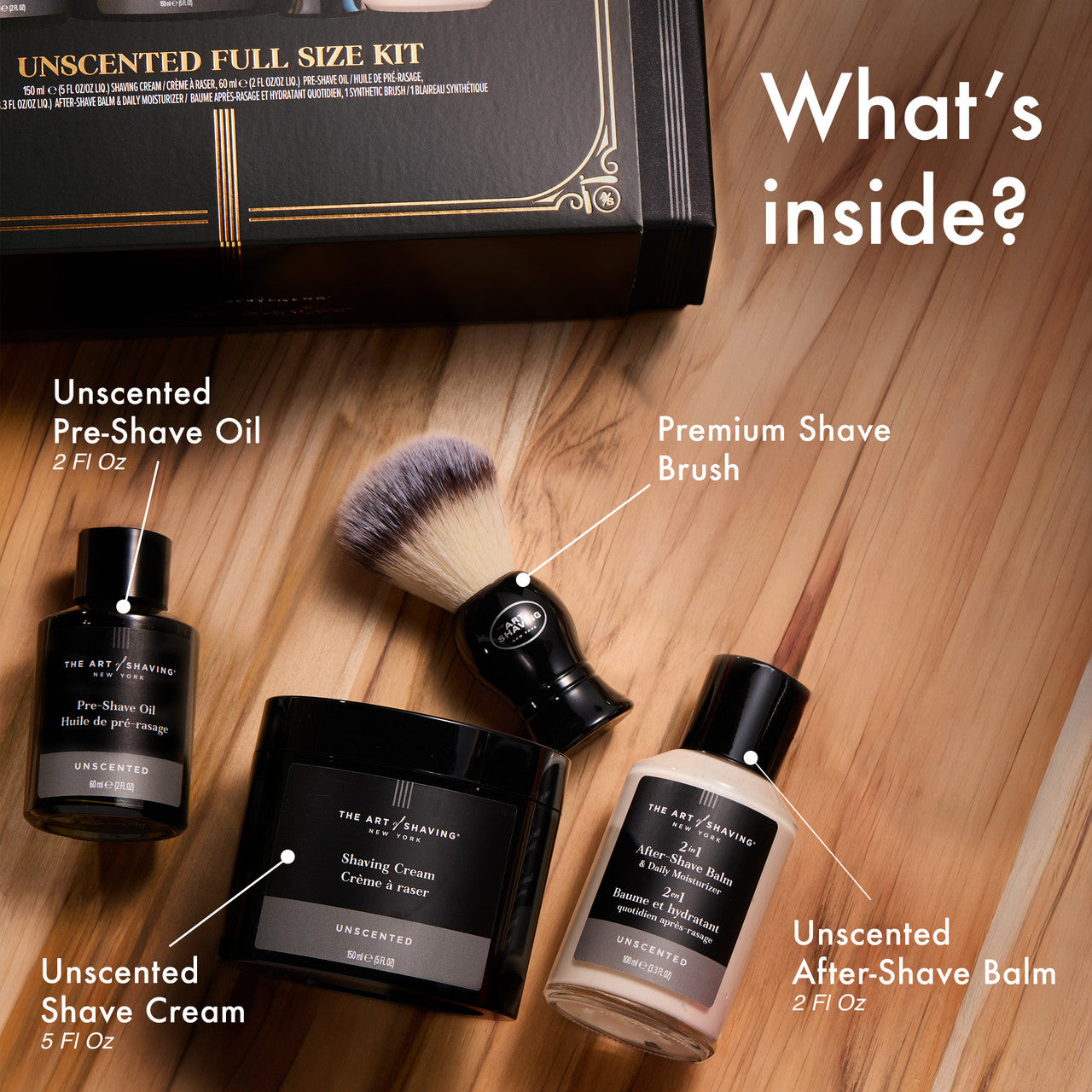 Unscented Full-Size Kit with Shaving Brush | The Art of Shaving